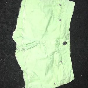 LIME GREEN SHORTS